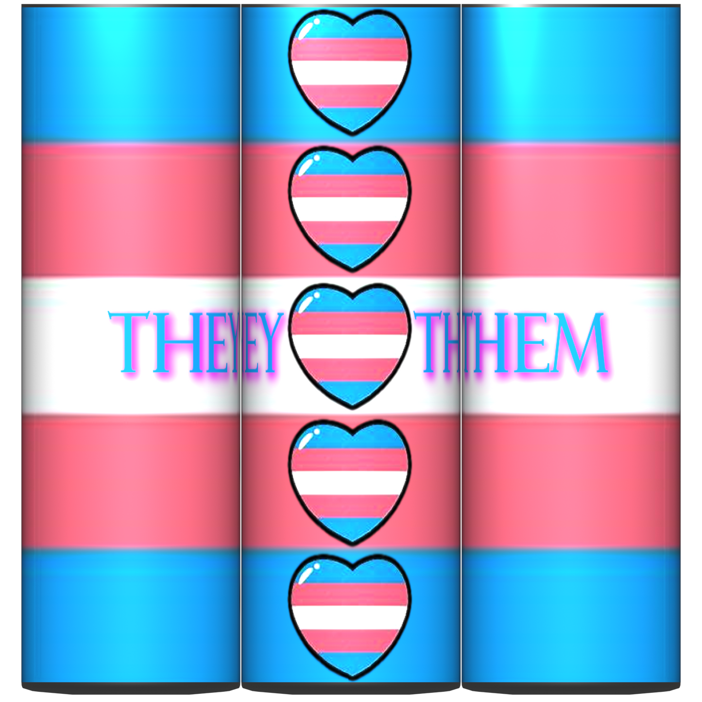 Trans Flag They Them Tumbler
