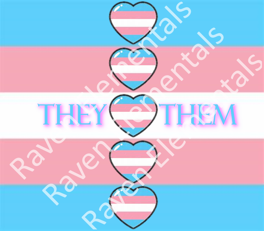 Trans Flag They Them Tumbler